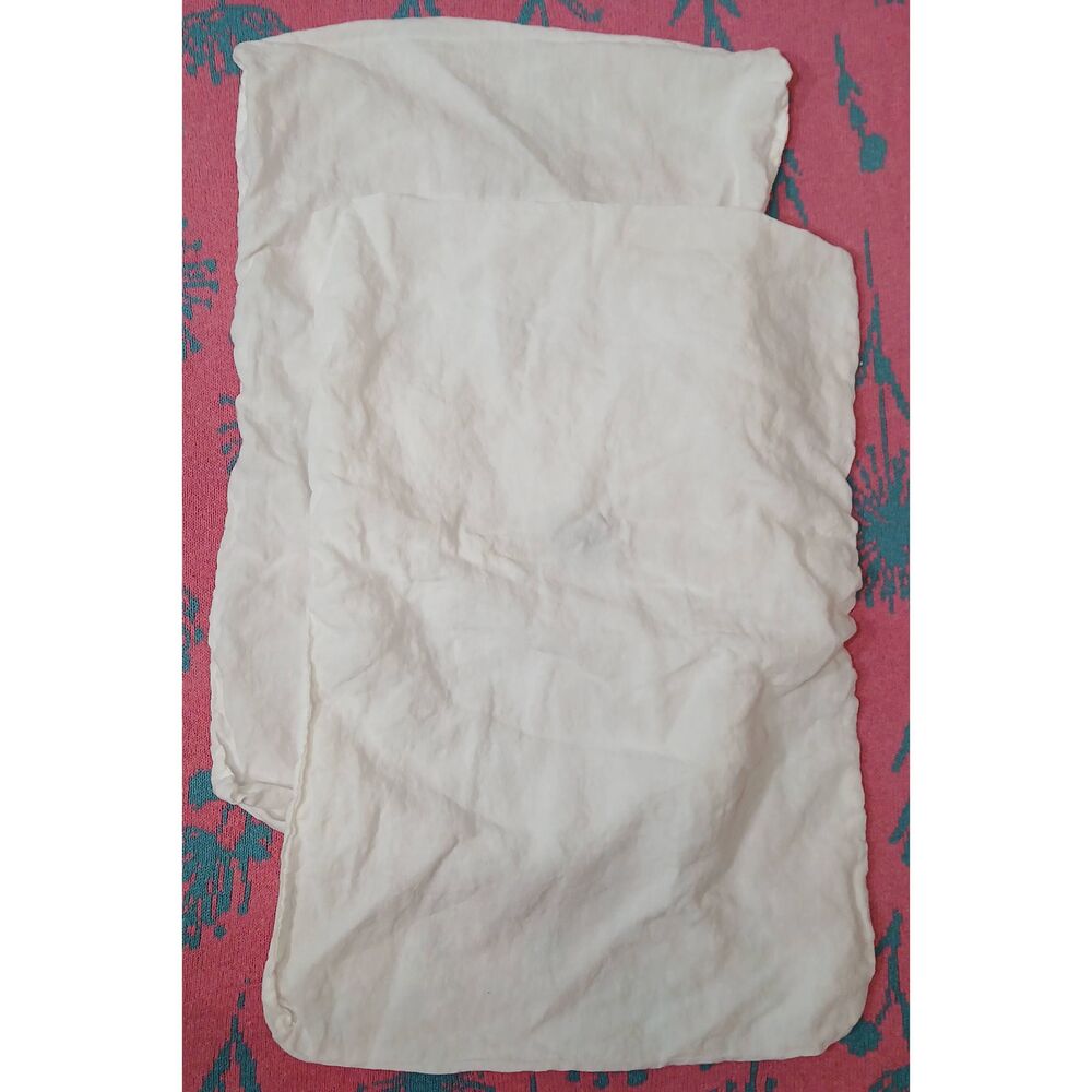 Parachute pure 100% linen white pillowcase standard 2pcs